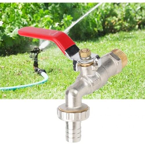 G1/2" Brass Water Control Valve One Direction For Outside Garden Tap Turn On/Off Lever Manual Drive Water Supply Faucet Valve
