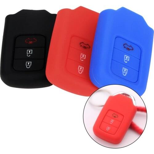 LEEPEE Key Bag Car Styling Protector Cover Car Silicone Rubber Key 3 Button Remote Key For Honda Civic Car Key Cover Case