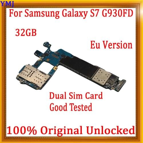 EU Version 32GB for Samsung Galaxy S7 G930FD Motherboard,Dual Sim Card for Galaxy S7 G930FD Mainboard,100% Original unlocked