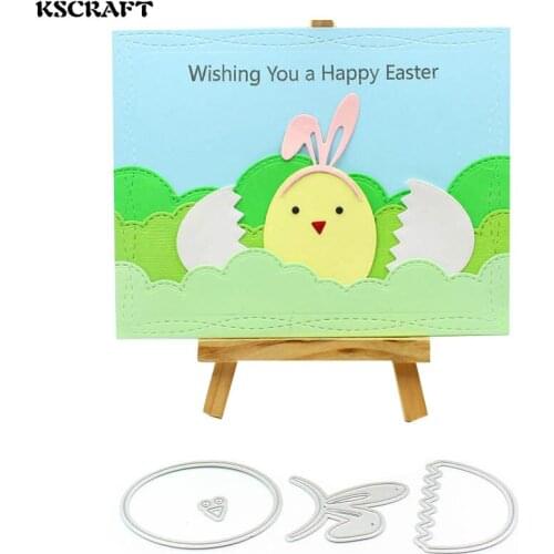 KSCRAFT Easter Egg Metal Cutting Dies for DIY Scrapbooking/Card Making/Kids Fun Decoration Supplies
