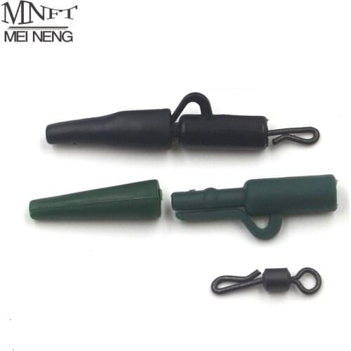 MNFT 12 Sets/Bag Tail Rubber Lead Clip Rolling Swivels Quick Change Swivels for Carp Fishing Terminal Tackle Accessory