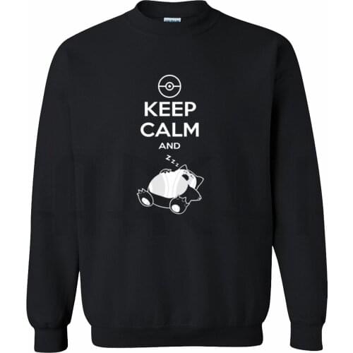 TARCHIA European Style Fashion Casual Parental Men Sweatshirt Keep Calm Sleep Like Pikachu Personalized Man Coat Free Shipping