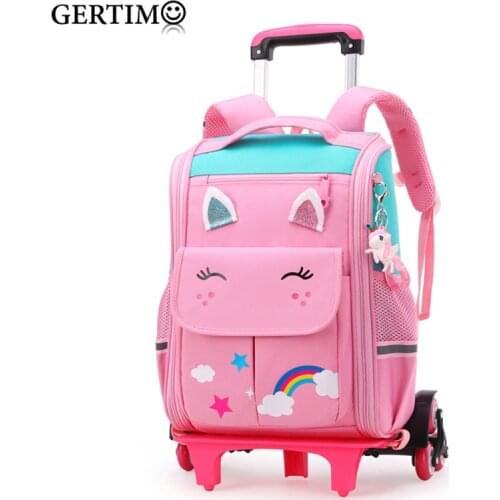 School Wheeled Backpack bag set for girls Trolley Bag with Wheels school Rolling Backpack Bags Kids Rolling Bacpack Trolley Bag