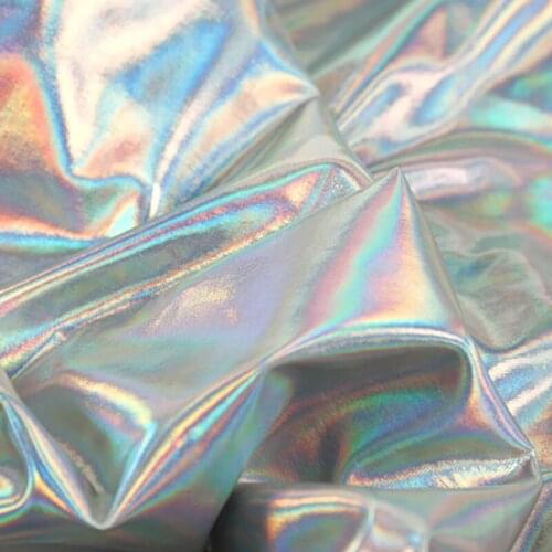 New Dreamy reflective laser starry sky Symphony highlight stretch designer fabric Creative wedding dress fashion dress fabric