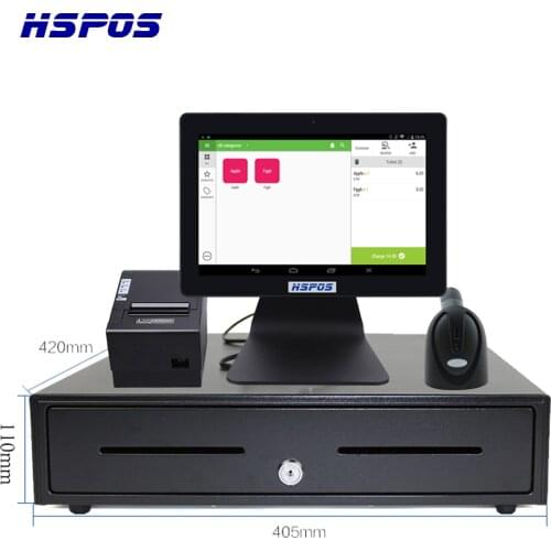 New OEM Logo 12inch Android Tablet RK3288 RAM2GB POS Cash Register with Printer,Scanner for Retails