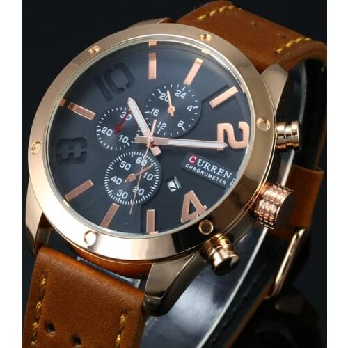 Relogio masculino original CURREN New Brand Men Watch Leather Quartz Watches Men Military Watch Male Clock Man Casual Watches