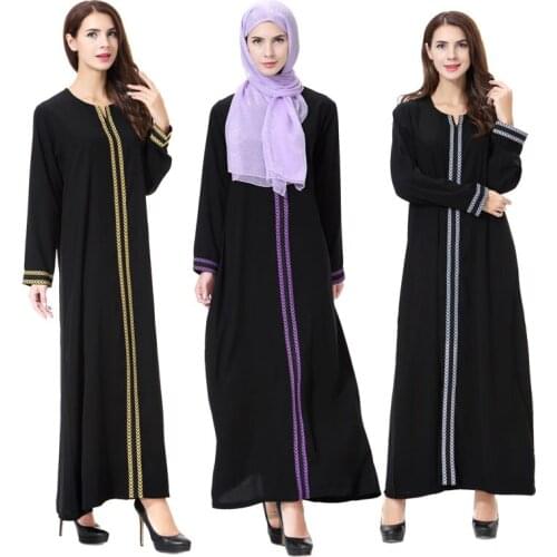 2020 Muslim Women Abaya Maxi Dress Jilbab Loose Style Dubai Middle East Long Robe Moroccan Ramadan Arab Islamic Clothing Eid