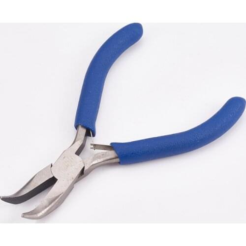 Carbon Steel Jewelry Pliers Bent Nose Pliers Polishing Jewelry Making Tools for DIY Jewelry Making13x7.4x1.7cm