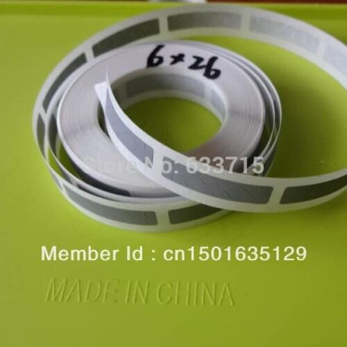 Size 6mm * 26mm USD15/1000 pieces scratch card labelling