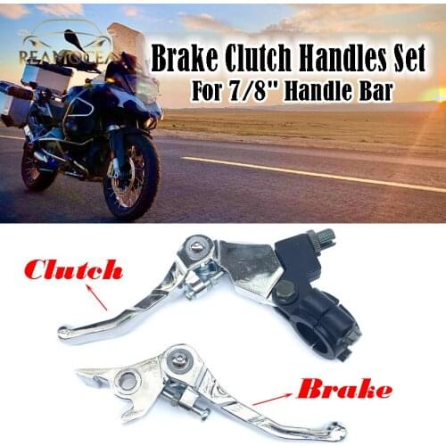 Reamocea Aluminium Folding Alloy Brake Clutch Handle Levers Set 22mm 7/8" fit For Chinese Bike Scooter Honda Yamaha Handlebar