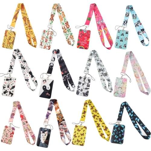 ER705 Animal Series Giraffe Cat Australia Koala Lanyard ID Badge Holder Gym Mobile Phone Straps USB Badge Holder DIY Hang Rope