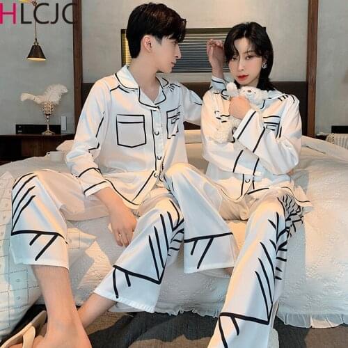 Luxury Pajama Suit Satin Silk Pajamas Sets Couple Sleepwear Family Pijama Lover Night Suit Men & Women Casual Home Clothing