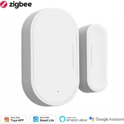 Zigbee Door Window Sensor for Tuya APP Open Entry Smart Security Alarms Compatible with Alexa Google Home Hub Required