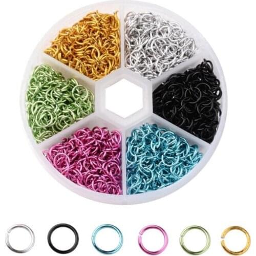 1080pcs 6mm Colorful Jump Ring Opening Ring Split Ring DIY Jewelry Making Findings DIY Necklace Crafts Accessories