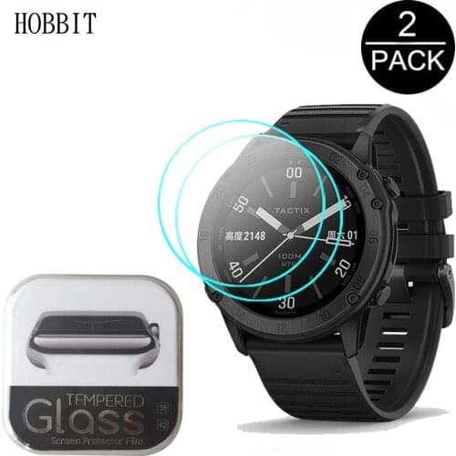 2PCS 2.5D Tempered Glass For Garmin Tactix Delta GPS Smart Watch HD Clear Explosion-proof Glass Tactix Delta Screen Protector