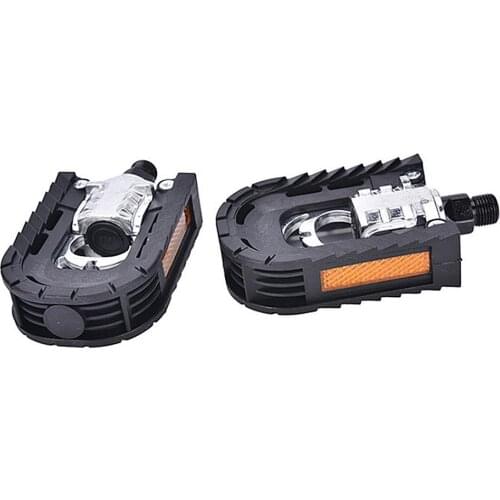 2pcs Mountain Bike Pedal Aluminum Alloy Wide Cycling Platform PedalsBig Foot Road Bearing Folding Cycling Pedals Bicycle Parts