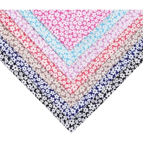 50cmX140cm Floral Printed Fabric 100% Polyester Small Flower Fabrics DIY Sewing Quilting Material Patchwork Cloth