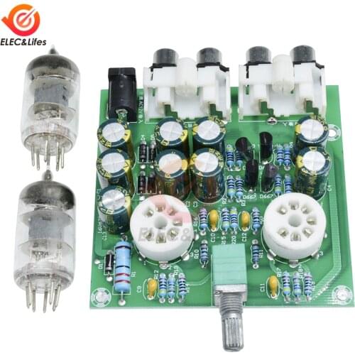 6J2 Valve Vacuum Tube Preamplifier DIY Kit Audio Stereo 2.0 Channels amplifier board Headphone Power Amplifier Amp Tube Buffer