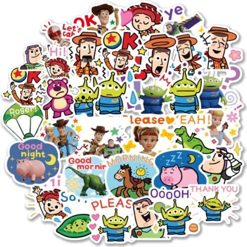 80PCS Toy Sticker Forky Woody Alien Buzz Lightyear Waterproof Stickers Phone Book refrigerator Laptop Stickers