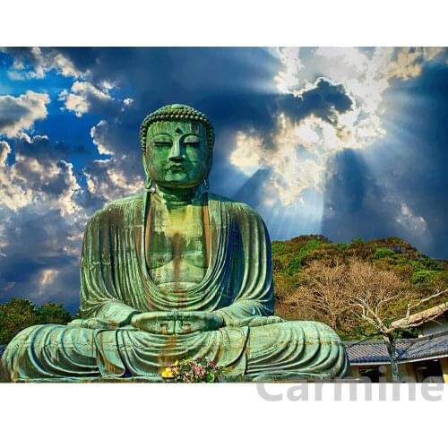 DIY 5D Diamond Painting Religion Rhinestone Picture Cross Stitch Mosaic Buddha Zen Art Full Round&square Drill Home Decoration