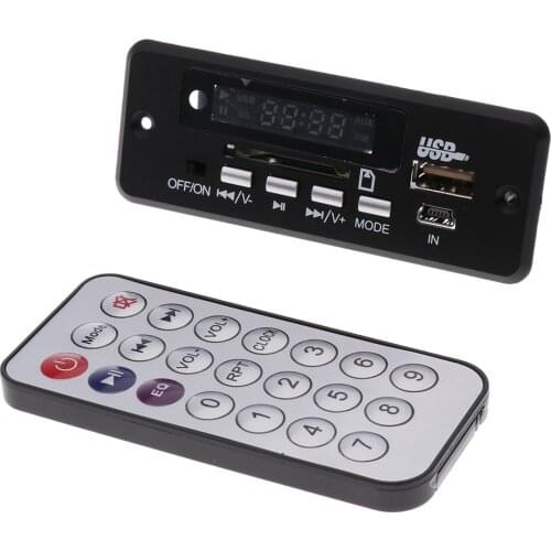 Car Audio Bluetooth USB SD TF MP3 WMA Decoder Board 12V Wireless Audio Module Audio Player Module WMA Board Speaker