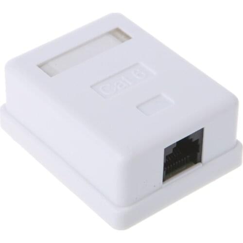 Cat6 RJ45 8P8C UTP Unshielded Single Port Desktop Mount Box