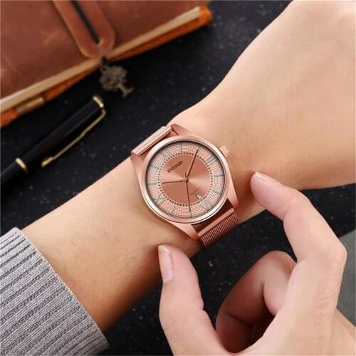 Khorasan Males Quartz Watches Roman Complete Calendar Minimalist Fashion Stainless Steel Mesh Band Design Gifts Clocks 남자시계 30