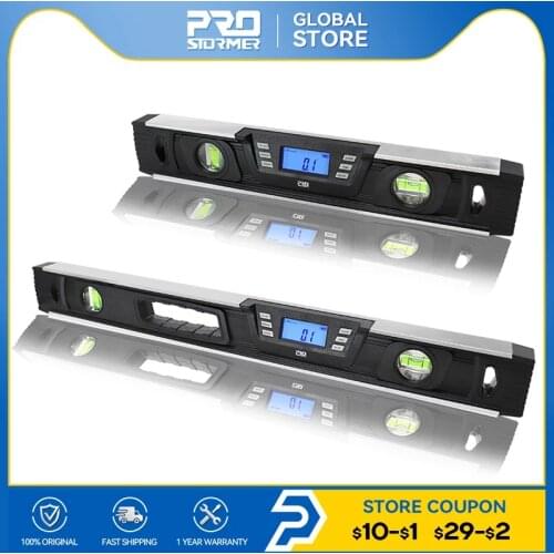 Digital level Inclinometer 400mm/600mm Electronic Digital Protractor Angle Finder With Magnets Edges Bubble Level By PROSTORMER
