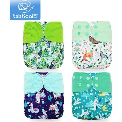 EezKoala 4pcs Pocket Baby Cloth Diaper Eco-Friendly fast dry washable Diapers Cover Reusable Baby Pocket Nappy freeshipping