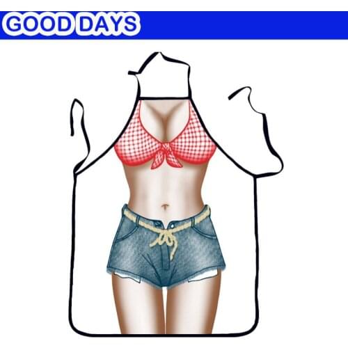 BBQ Party Apron for Woman Multicolor Sexy Cooking Aprons Funny Novelty Naked Men Women Lovely Rude Cheeky Kitchen Cooking Apron