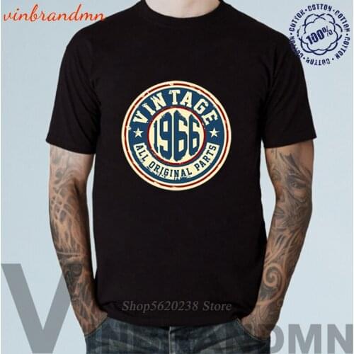 Vintage 1966 Men T Shirts Retro Classic 54th Birthday Gift T-shirts Best Fathers Day Gift Idea Tshirt Aesthetic Hipster Tee Top