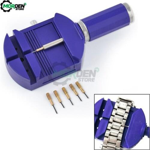 Bracelet Wrist Watch Band Adjuster Repair Tool Set Link Strap Remover Watch Disassemble Tool + 5 Pins