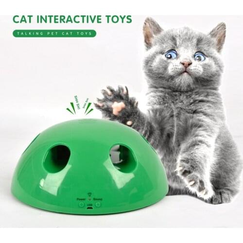 Creative Electric Pet Funny Cat Tray Training Toy Cat Scratching Device Mouse Toy Interactive Puzzle Game Play Exciting Cat Toy