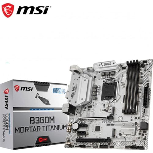 MSI B360M MORTAR TITANIUM New motherboard 4*SATA 6Gb/s LGA1151 8-Channel7.1 HD Audio DDR4 2666HMz mainboard PC desktop