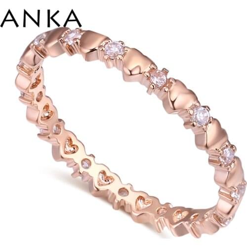 ANKA fashion jewelry top zircon classics rings gift for women girl with rhodium plated and gold color #129593