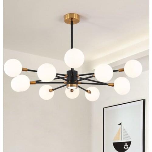 Nordic modern LED personality creative bedroom living room dining room pendant lamp glass magic bean molecular pendant lights