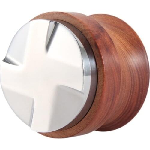 New Coffee Tamper 51/53/58/58.35MM Rosewood Wood Coffee Distributor Coffee Cloth Powder Hammer Coffee Filling Press Accessories