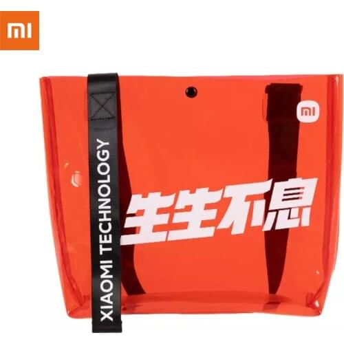 Original Xiaomi Jelly Shoulder Bag Fashion Transparent PVC Bag Adjustable wide shoulder straps High capacity for Man Women