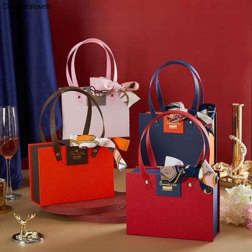 Gift Box Packaging Large Size High-grade Wedding Festive Gift Bag Party Decoration Candy Box Cosmetics Jewelry Tote Bag