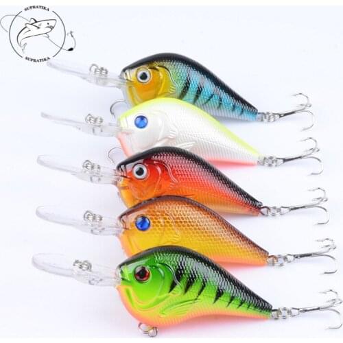 5Pcs/Lot Fishing Lure 9.5cm/11.2g Mini Crank Bait Hard Lure Artificial Bait With 2 Treble Hooks Diving Depth: 1.2m--2.7m
