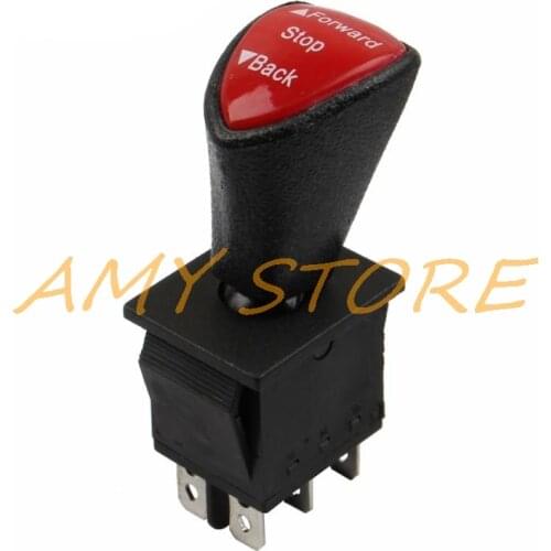 Forward-Stop-Back DPDT 6Pin Latching Slide Rocker Switch AC 250V 16A AC 125V 20A Black KCD4-604-6P 31x25mm Remote