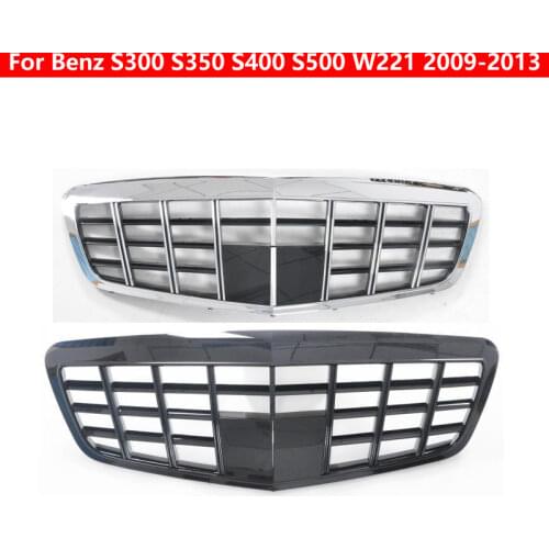 For Mercedes-Benz S300 S350 S400 S500 W221 2009-2013 ABS plastic GT Grill Vertical Bar Car styling Middle Grille For Maybach