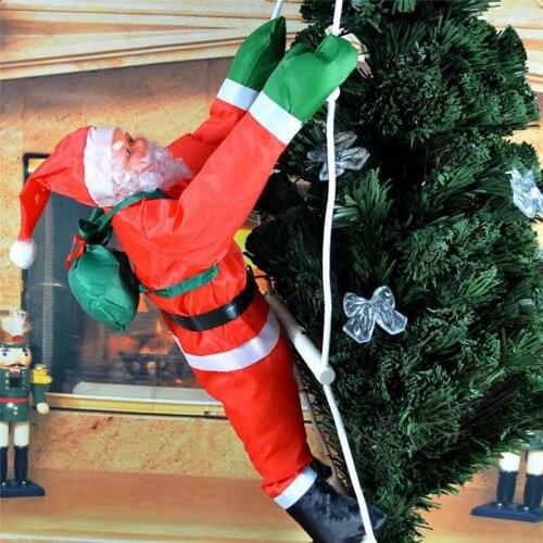 Christmas Pendant Hanging Doll Ladder Rope Climbing Santa Claus New Year Christmas Tree Decoration DIY Hanging Decor Supplies