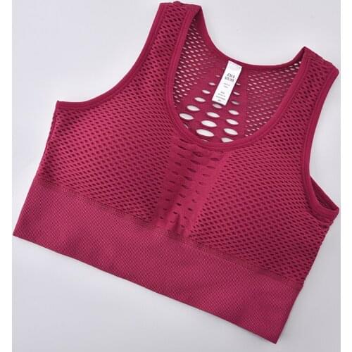 Sexy Women Yoga Seamless Bra Sport Push Up Gym Crop Top Hollow Beauty Back Tank Top Padded Fitness Active Wear