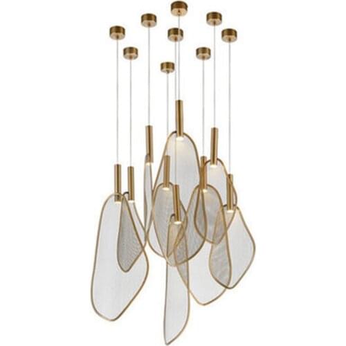 Special Luxury postmodern Restaurant chandelier cafe bar single-head box restaurant table display art deco iron net light