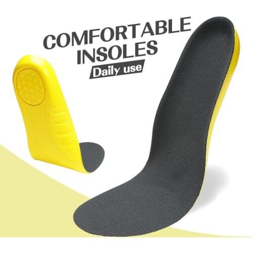 FootMaster Sports Insoles For Shoes Women Men Flat Feet Arch Support Massage Plantar Fasciitis Soft PU Sports Pad