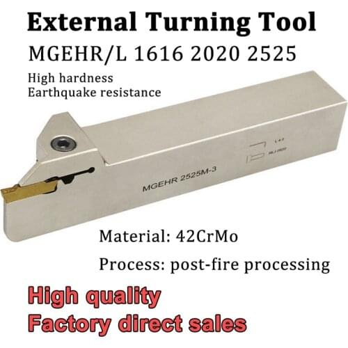 MGEHR1616 MGEHR2020 MGEHR2525 MGEHR White Grooving Turning Tool Holder Lathe Slot Cutter CNC Machine for MGMN 200 300 400 Insert
