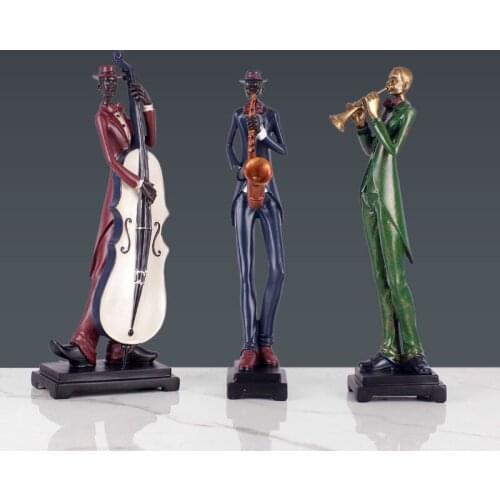 American jazz band ornaments furniture porch wine cabinet TV cabinet resin decoration crafts decorations for home