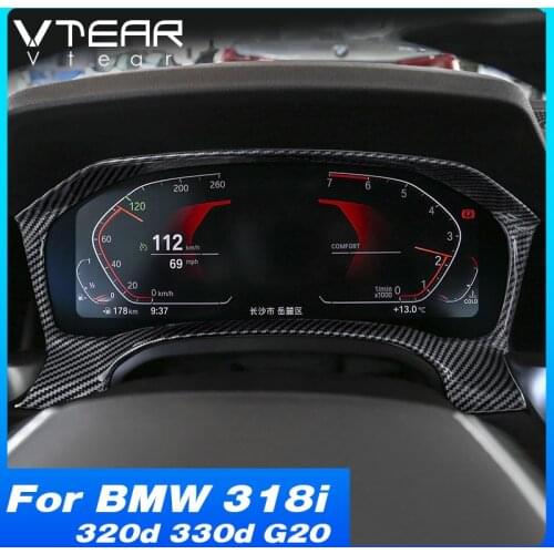 Vtear Interior Dashboard Frame Cover Decoration Car Inner Beautiful Trim Accessories ABS Parts For BMW 318i 320d 330d G20 2021