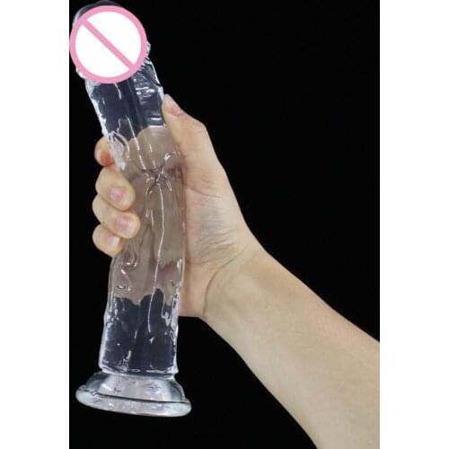 Jelly Dildo Colorful Crystal Penis Gode En Cristal Big Dick Gay Dildo For Women Suction Cup Dick Erotic Toys Produtos Eroticos
